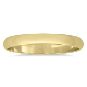 2mm Domed Comfort Fit Wedding Band in 10K Yellow Gold- WBU20045