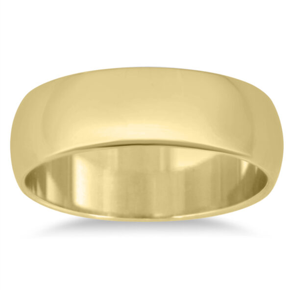 6mm Domed Comfort Fit Wedding Band in 10K Yellow Gold- WBU20057