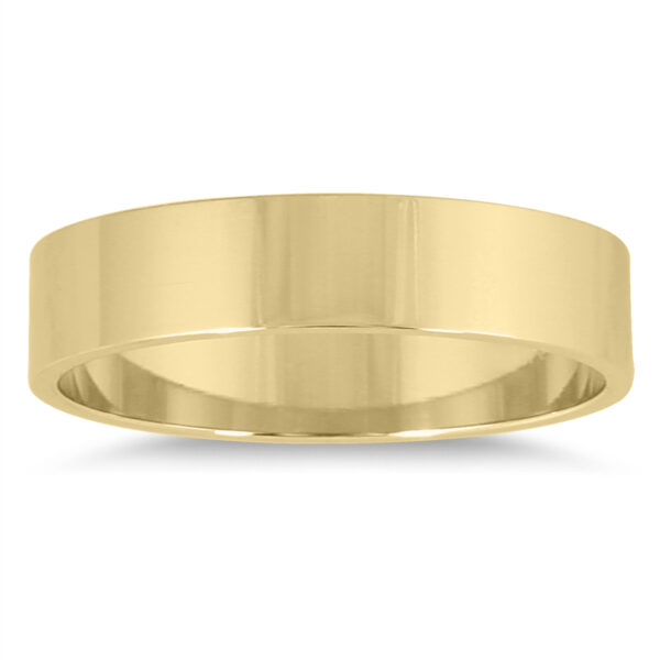 4mm Flat Wedding Band in 14K Yellow Gold- WBU20064