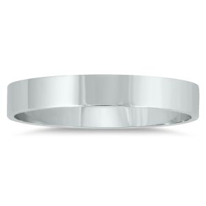 3mm Flat Comfort Fit Wedding Band in 14K White Gold- WBU20082