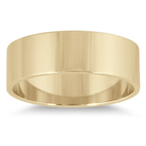 6mm Flat Wedding Band in 14K Yellow Gold- WBU20097