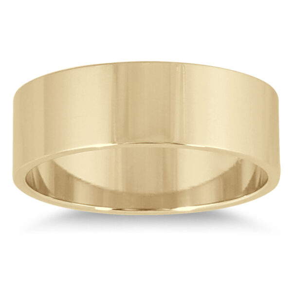 6mm Flat Wedding Band in 14K Yellow Gold- WBU20097