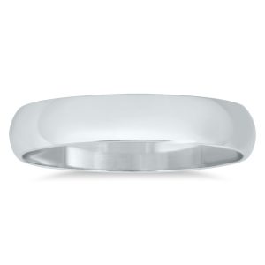 3mm Domed Wedding Band in 10K White Gold- WBU20104