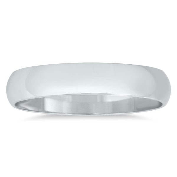 3mm Domed Wedding Band in 10K White Gold- WBU20104