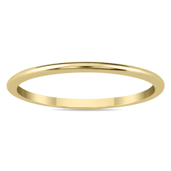 1mm Thin Domed Wedding Band in 14K Yellow Gold- WBU56462