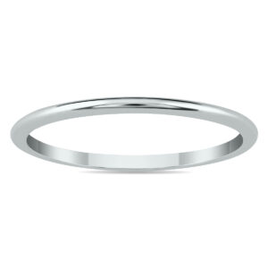1mm Thin Domed Wedding Band in 14K White Gold- WBU56468