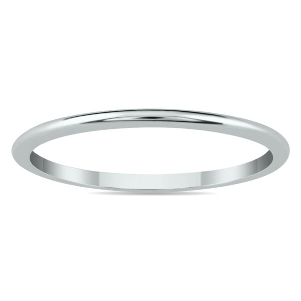 1mm Thin Domed Wedding Band in 14K White Gold- WBU56468