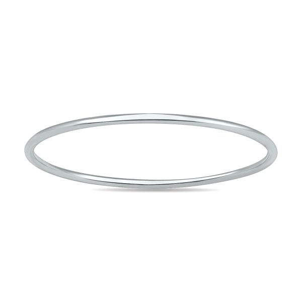 Skinny Thin Domed Stackable 14K White Gold Band (.75 mm)- WBU58060