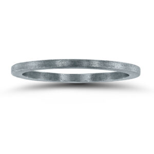 1MM Thin Matte Finish Wedding Band in 14K White Gold- WBU58528