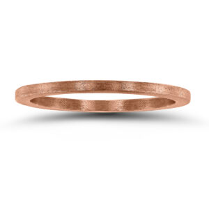 1MM Thin Matte Finish Wedding Band in 14K Rose Gold- WBU58529