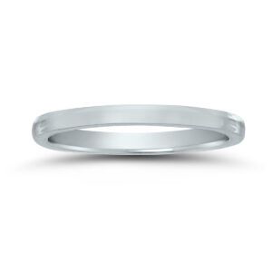 1.5MM European Contour Wedding Band in 14K White Gold- WBU58537