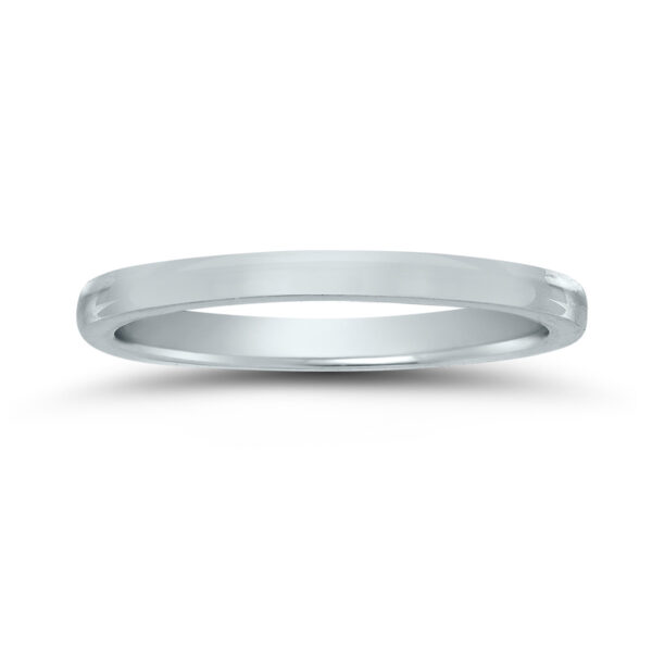 1.5MM European Contour Wedding Band in 14K White Gold- WBU58537