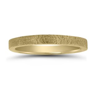 2MM Spun Stone Finish Wedding Band in 14K Yellow Gold- WBU58548
