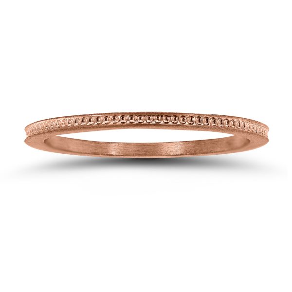 Thin 1MM Wedding Band in 14K Rose Gold- WBU58815