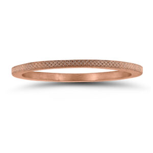 1MM Thin Wedding Band with Cross Hatch Center in 14K Rose Gold- WBU58821