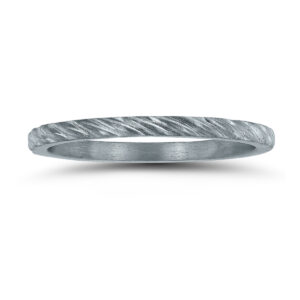 1.5MM Thin Rope Twist Wedding Band in 14K White Gold- WBU58823