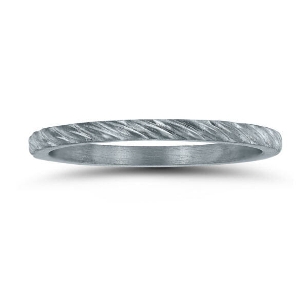 1.5MM Thin Rope Twist Wedding Band in 14K White Gold- WBU58823