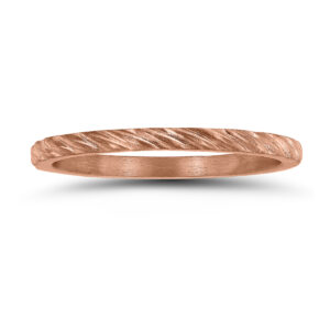 1.5MM Thin Rope Twist Wedding Band in 14K Rose Gold- WBU58824