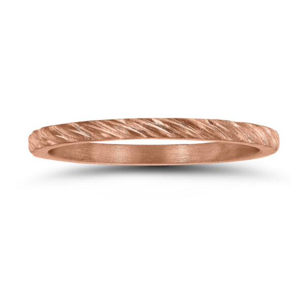 1.5MM Thin Rope Twist Wedding Band in 14K Rose Gold- WBU58824