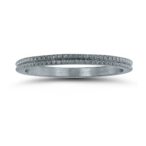 1.5MM Thin Beaded Wedding Band in 14K White Gold- WBU58829