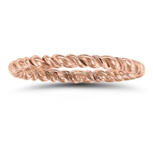 1.7MM Rope Twist Wedding Band in 14K Rose Gold- WBU58848