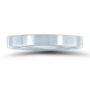 3mm Flat Comfort Fit Wedding Band In 950 Platinum- WBU59243