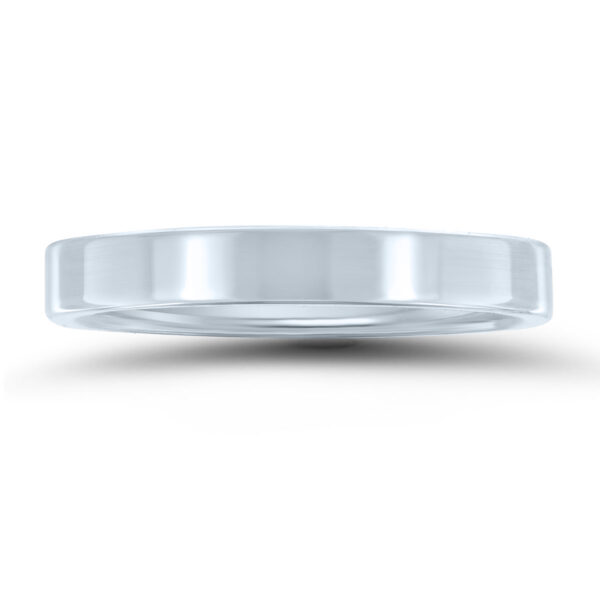 3mm Flat Comfort Fit Wedding Band In 950 Platinum- WBU59243
