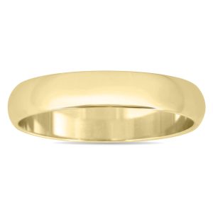 3mm Lightweight Domed Wedding Band in 10K Yellow Gold (Men's or Women's)- WBU60812