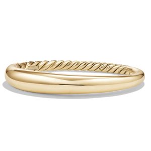9.5mm Pure Form Large Smooth Bracelet in 18K Gold, Size M- sku167230889