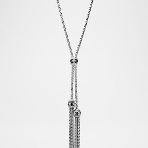 Renaissance Pave Diamond Tassel Necklace- sku160150109