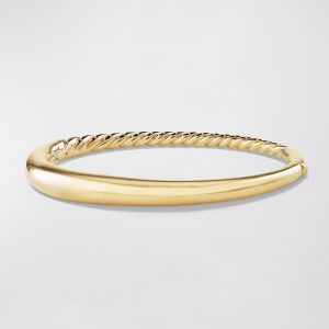 6.5mm Large Pure Form Hinge Bracelet in 18K Gold- sku167777331