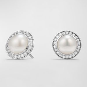 Cerise Pearl Earring with Diamonds- sku162051252