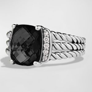 Petite Wheaton Ring with Prasiolite and Diamonds- sku168181149