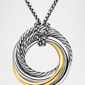 Crossover Small Pendant with Gold on Chain- sku142540494