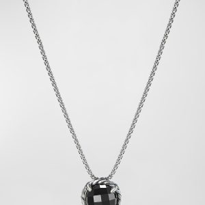 Petite Chatelaine Necklace with Gemstones in Silver, 8mm- sku158990714