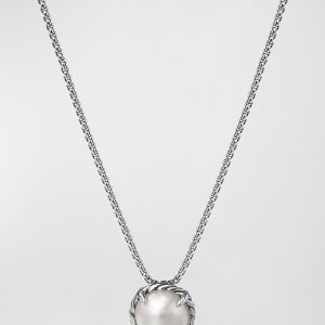 Petite Chatelaine Necklace with Gemstones in Silver, 8mm- sku158990715