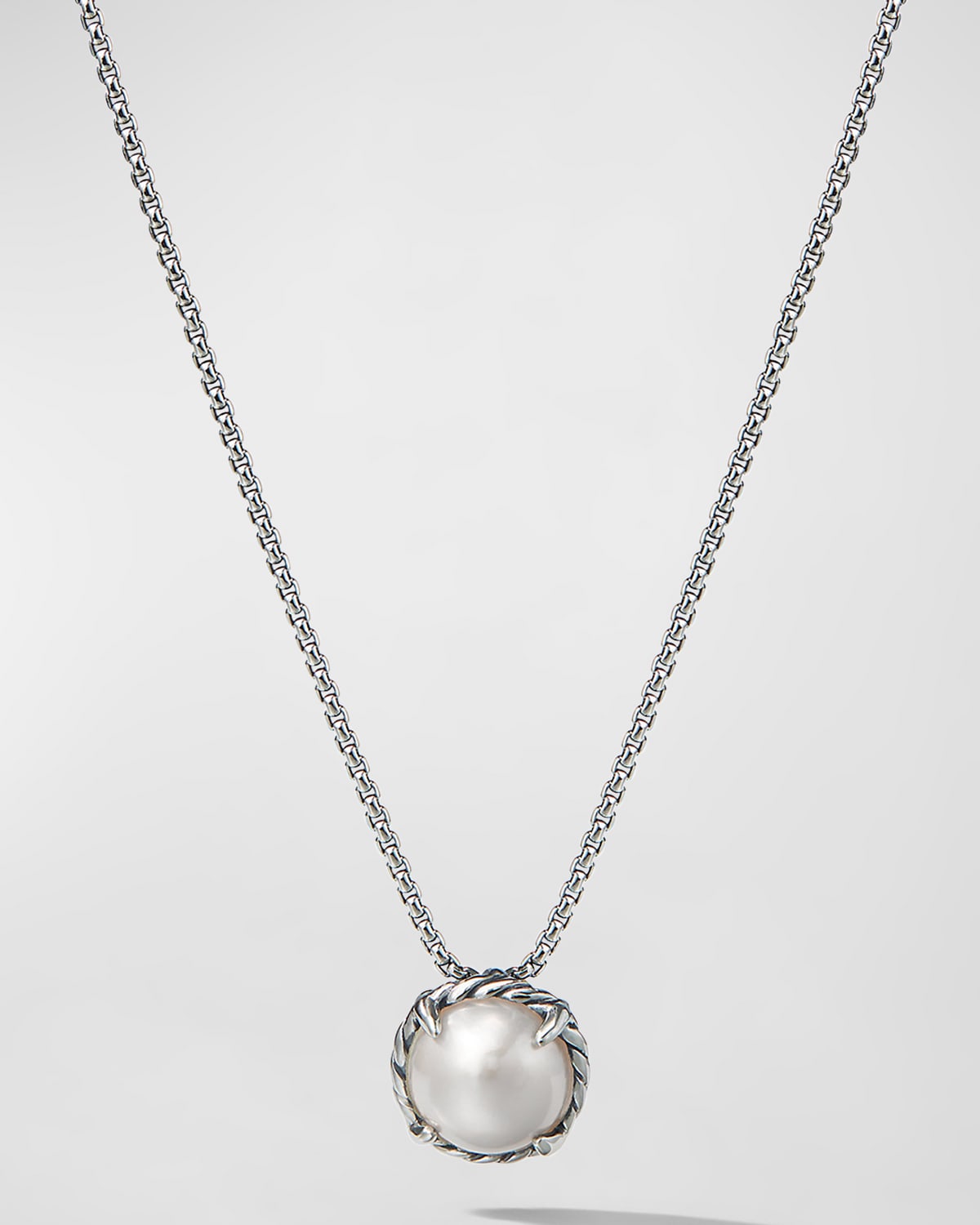 Petite Chatelaine Necklace with Gemstones in Silver, 8mm- sku158990715