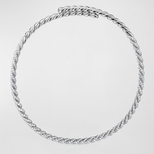 Paveflex 18k White Gold Diamond Necklace- sku182730036