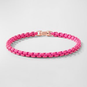 DY Bel Aire Chain Bracelet with 14K Rose Gold, 4mm- sku183061690