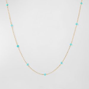 Cable Collectibles Turquoise Necklace, 36"L- sku188930037
