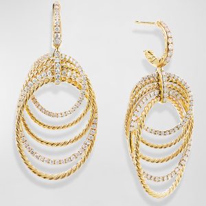 Origami 18k Drop Earrings w/ Diamonds- sku189350031