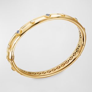 Modern Renaissance 18k Diamond & Blue Sapphire Bracelet, Size M- sku189230050