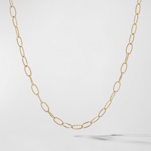 Elongated Oval Link Necklace in 18K Gold, 6mm, 18"L- sku193260003