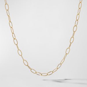 Elongated Oval Link Necklace in 18K Gold, 6mm, 32"L- sku193260004