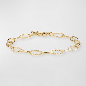 Stax Elongated Oval Link Chain Bracelet in 18k Gold, Size M- sku193250053