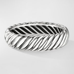 Sculpted Cable Bracelet in Silver, 17mm- sku194650054