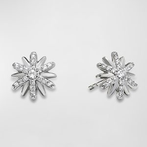 Petite Starburst Stud Earrings with Pave Diamonds- sku194240533