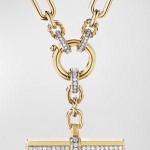 Lexington Chain Necklace with Diamonds in 18K Gold, 6.5mm, 20"L- sku197610016