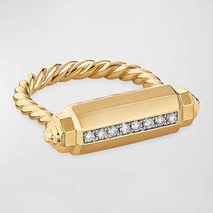 Lexington Barrel Ring in 18K Yellow Gold with Diamonds, Size 9- sku197620006