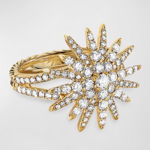 18k Diamond Starburst Ring, Size 7- sku198050002